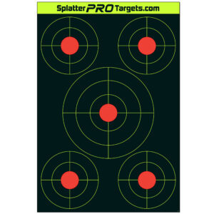 Multi Bullseye Splatter Target Black- 12 x 18