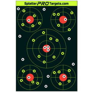 Multi Bullseye Splatter Target Black- 12 x 18